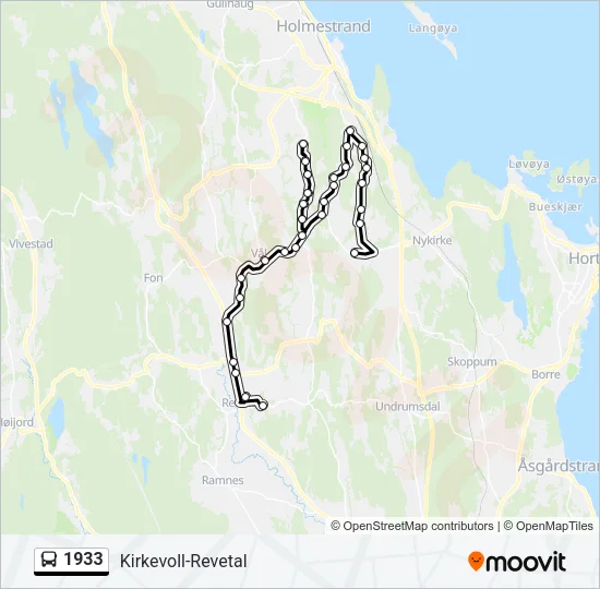 1933 Bus Line Map
