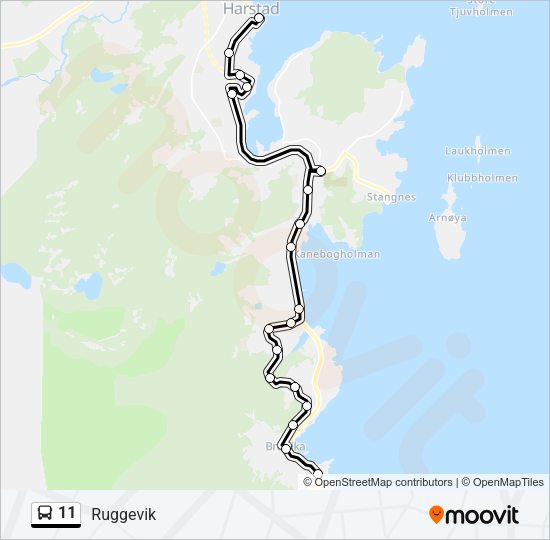 11 Bus Line Map