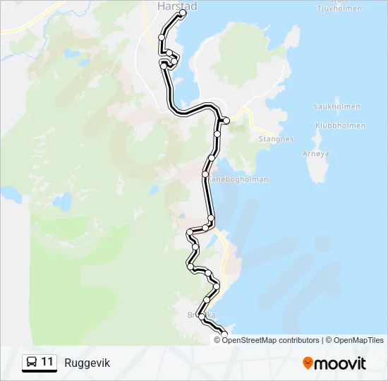 11 Bus Line Map