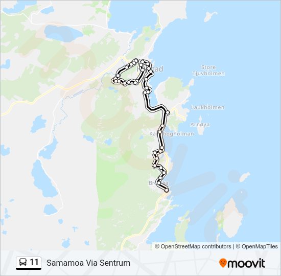 11 Bus Line Map