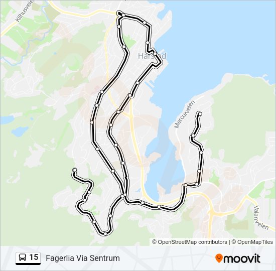 15 Bus Line Map