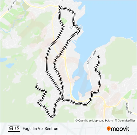 15 Bus Line Map