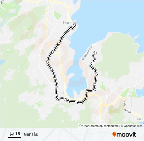 15 Bus Line Map