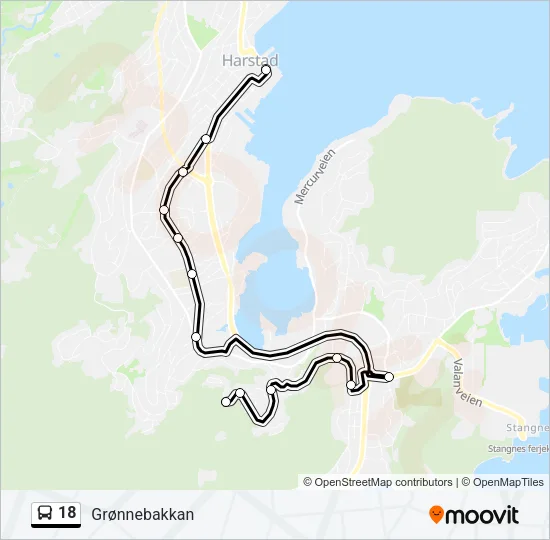 18 Bus Line Map