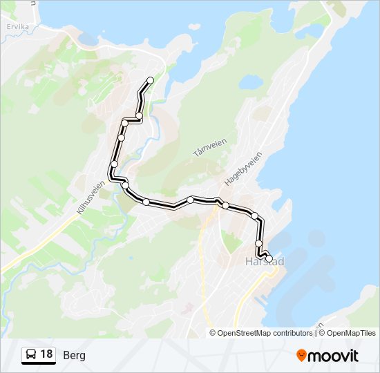 18 Bus Line Map