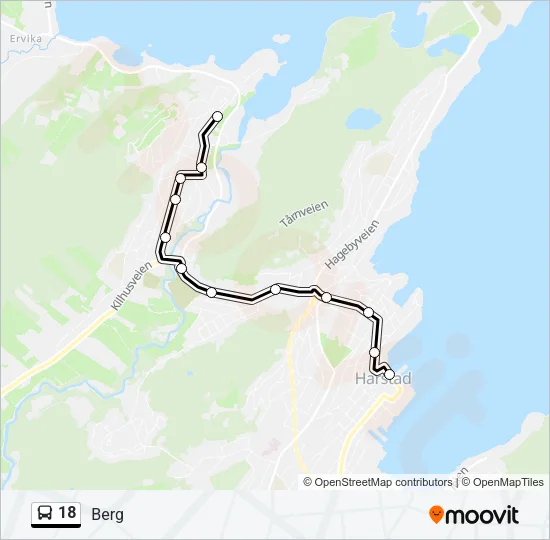 18 Bus Line Map
