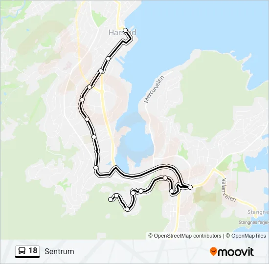 18 Bus Line Map