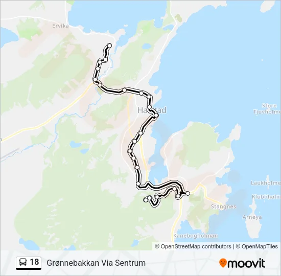 18 Bus Line Map