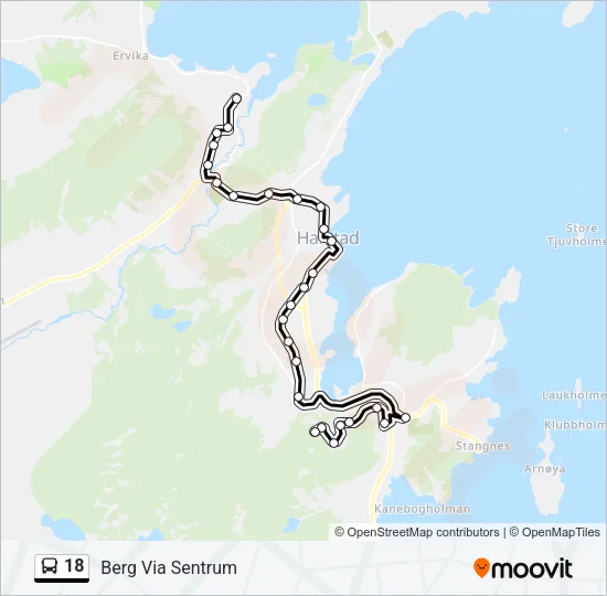 18 Bus Line Map