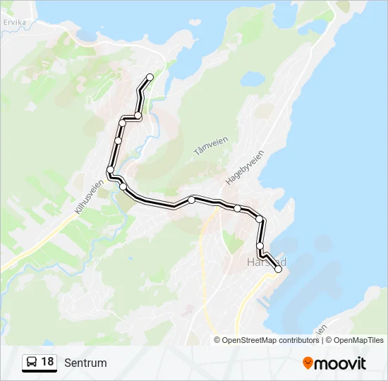 18 Bus Line Map