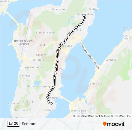 20 Bus Line Map
