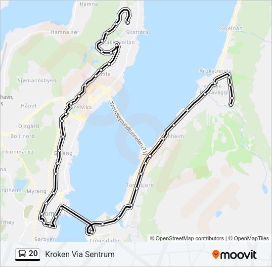 20 Bus Line Map