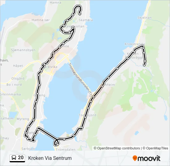 20 Bus Line Map