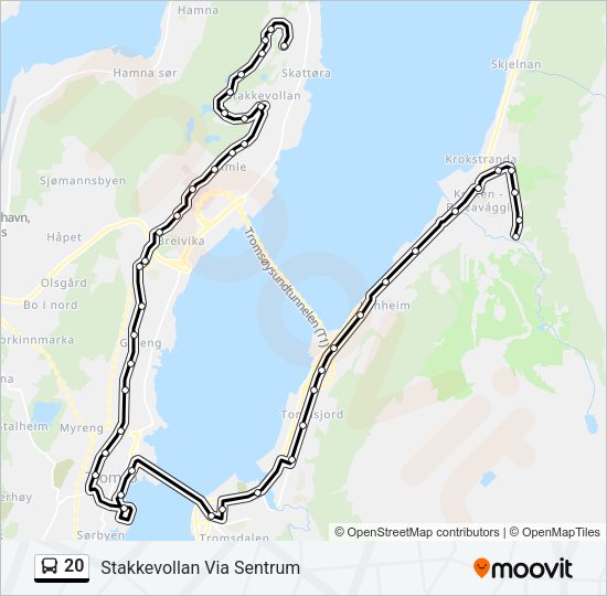 20 Bus Line Map