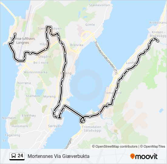 24 bus Line Map