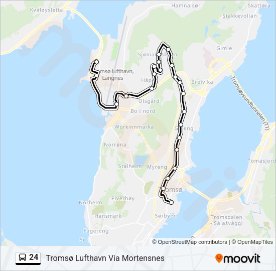 24 Bus Line Map