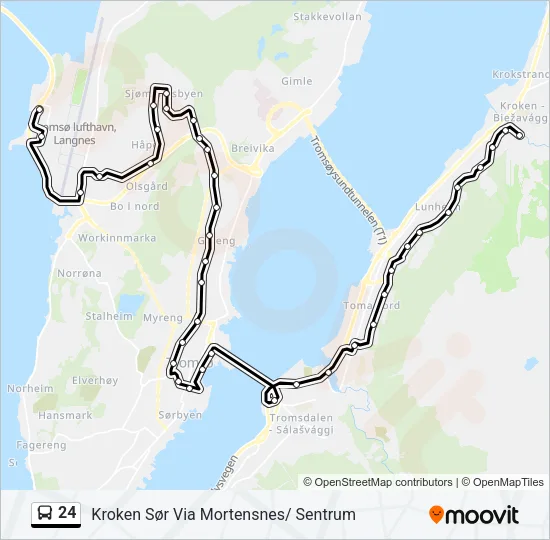 24 Bus Line Map