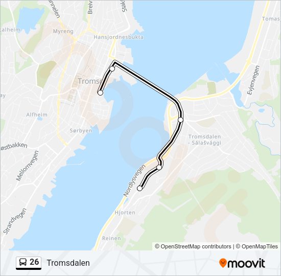 26 Bus Line Map