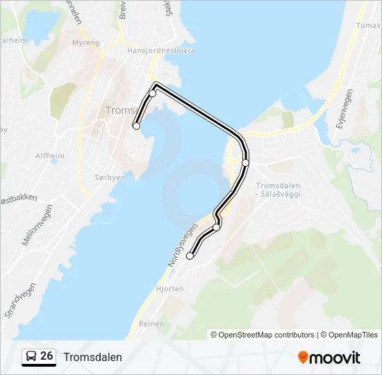 26 Bus Line Map