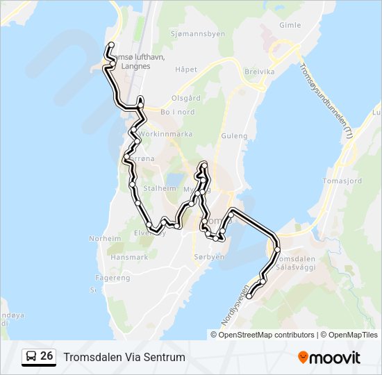 26 Bus Line Map