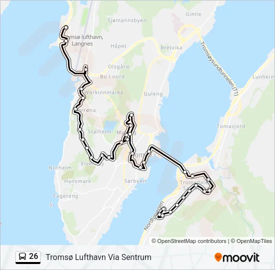 26 Bus Line Map