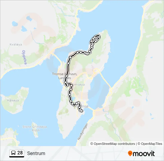 28 Bus Line Map