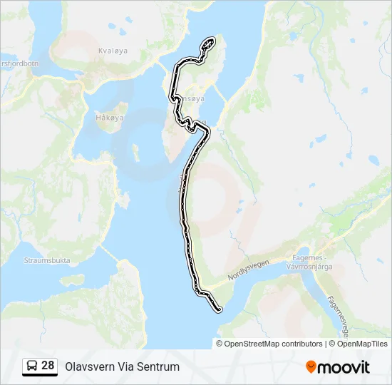 28 Bus Line Map