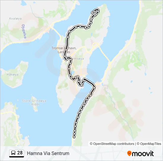 28 Bus Line Map