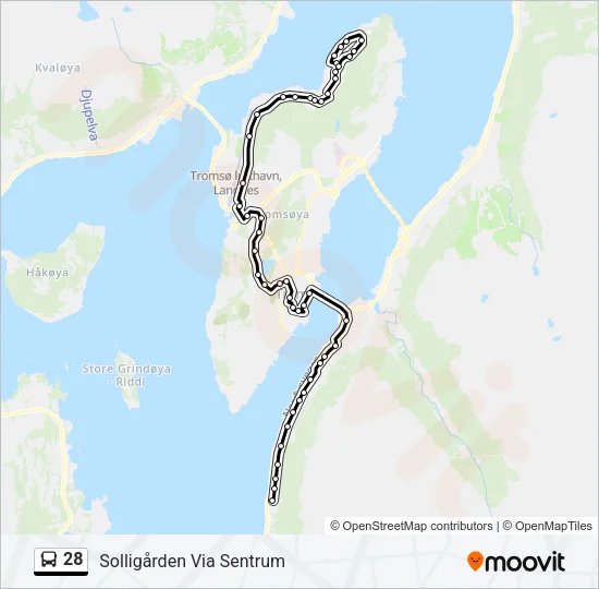 28 Bus Line Map