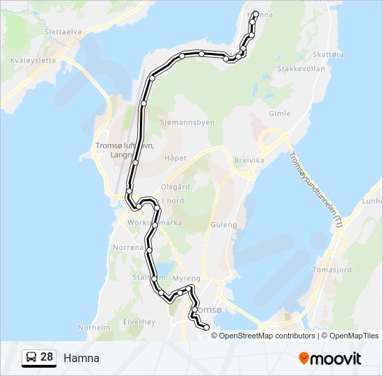 28 Bus Line Map