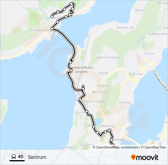40 Bus Line Map