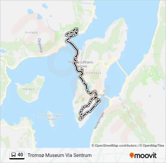 40 Bus Line Map