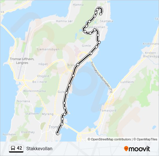 42 Bus Line Map