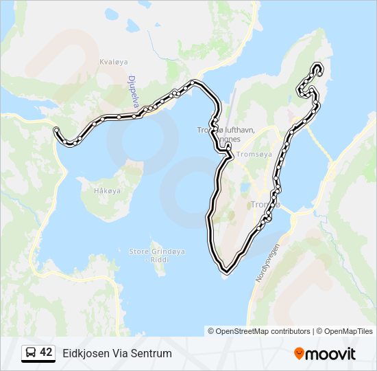 42 Bus Line Map