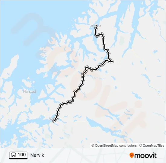 100 Bus Line Map