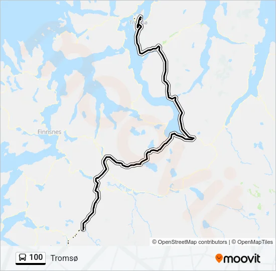 100 Bus Line Map