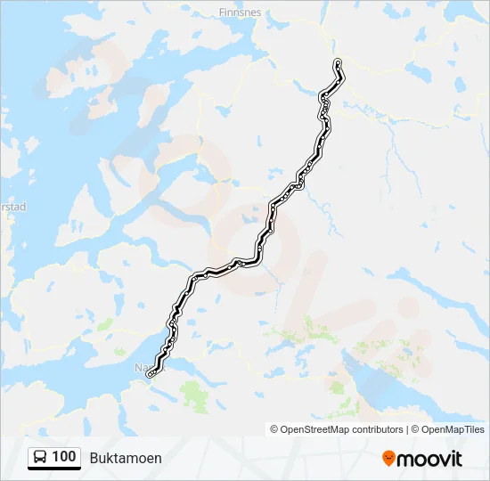 100 Bus Line Map