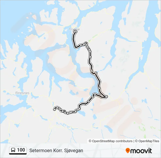100 Bus Line Map