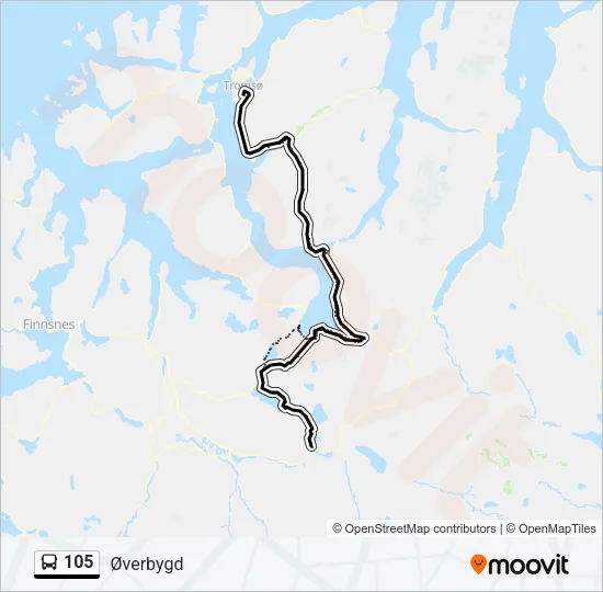 105 Bus Line Map