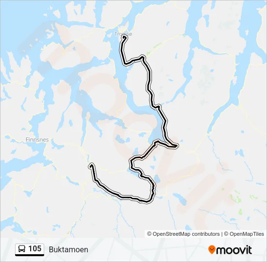 105 Bus Line Map