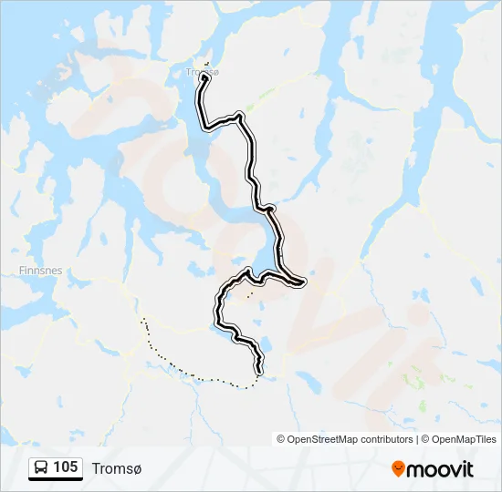 105 Bus Line Map