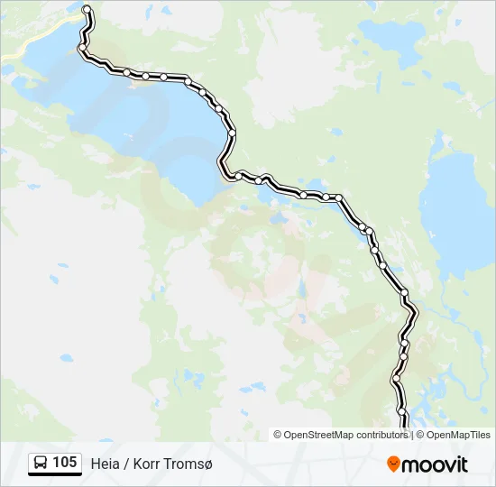 105 Bus Line Map