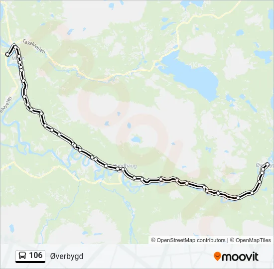 106 Bus Line Map