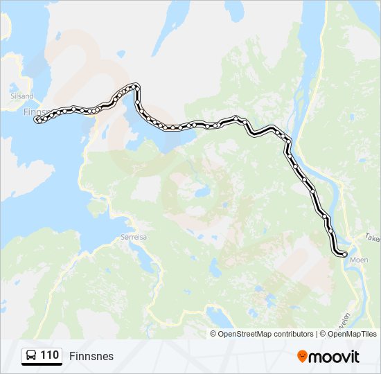 110 bus Line Map