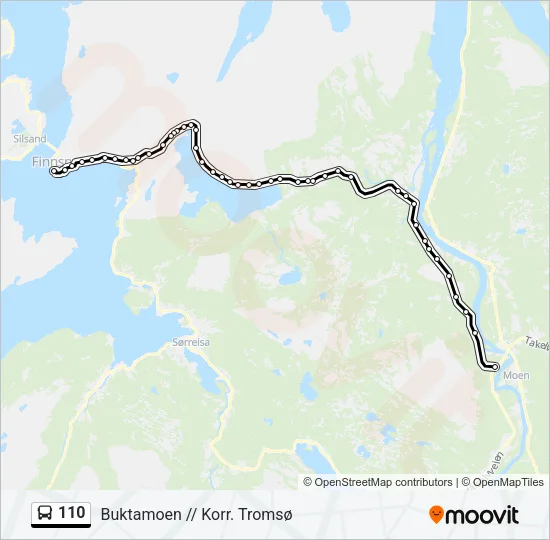 110 Bus Line Map