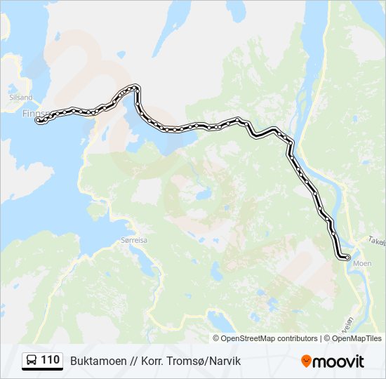 110 bus Line Map