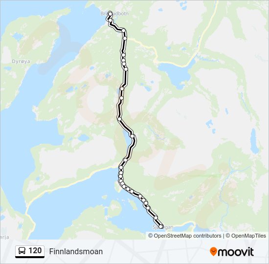 120 bus Line Map