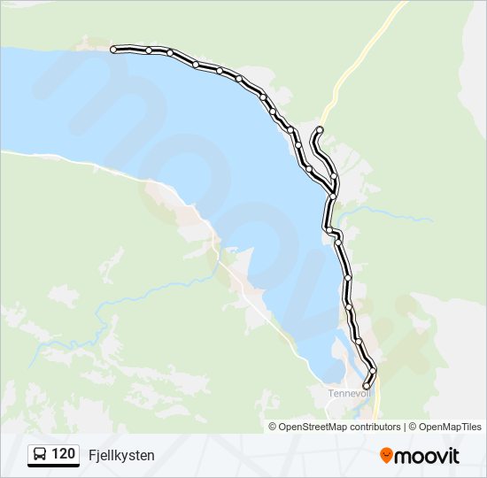 120 bus Line Map