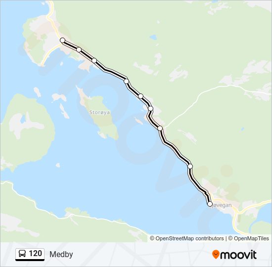 120 bus Line Map