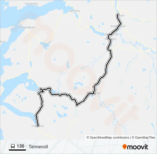 130 Bus Line Map